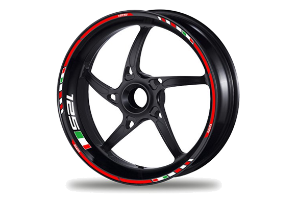Felgenrandaufkleber Für Aprilia RS 125, RS4 125 & Tuono 125 – 17 Zoll, 14 Vorgekrümmte Streifen + Reserve, Made In Germany
